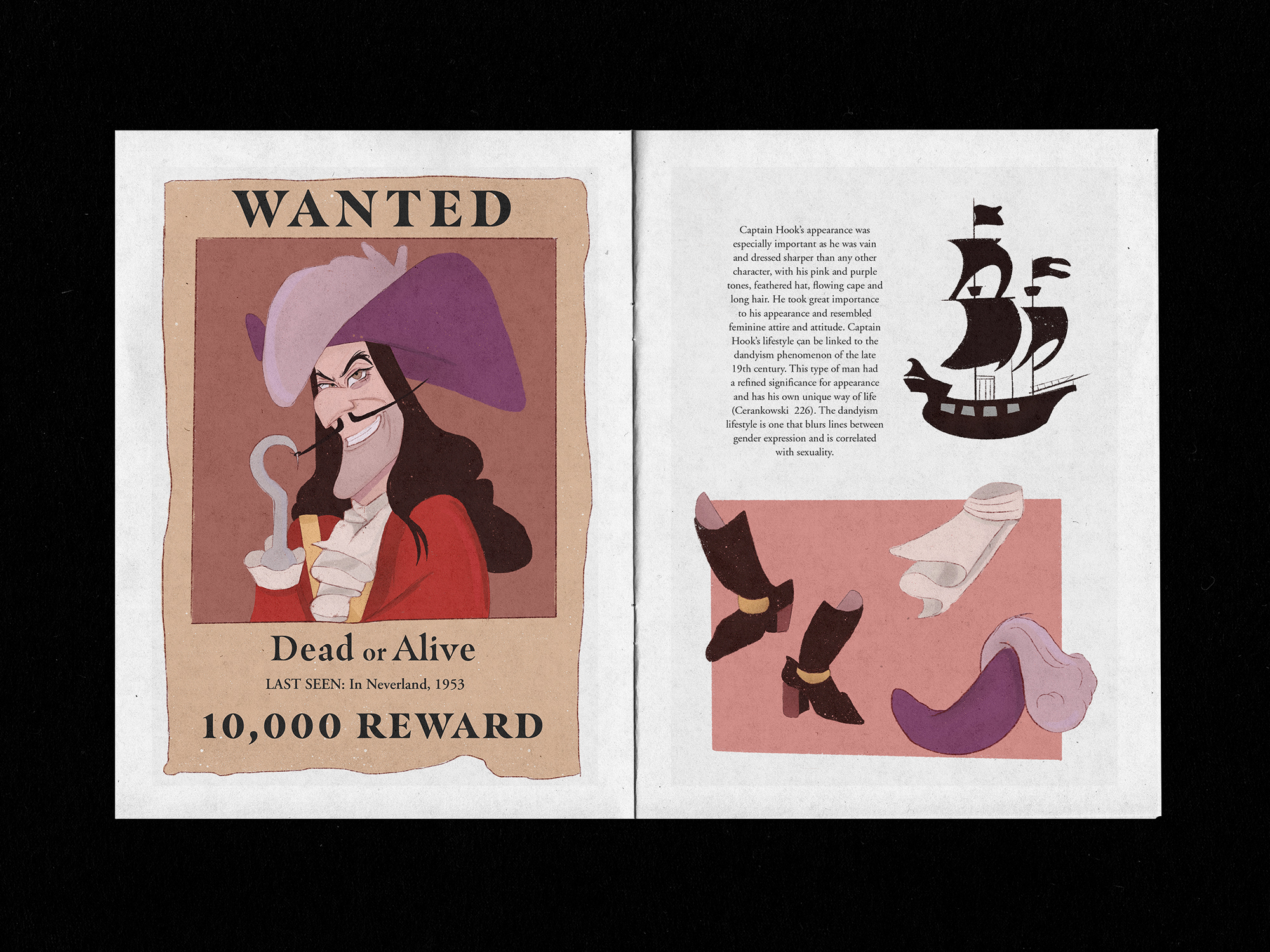 From the 'Character Guide Book' an examination on the Peter Pan villain, Captain Hook